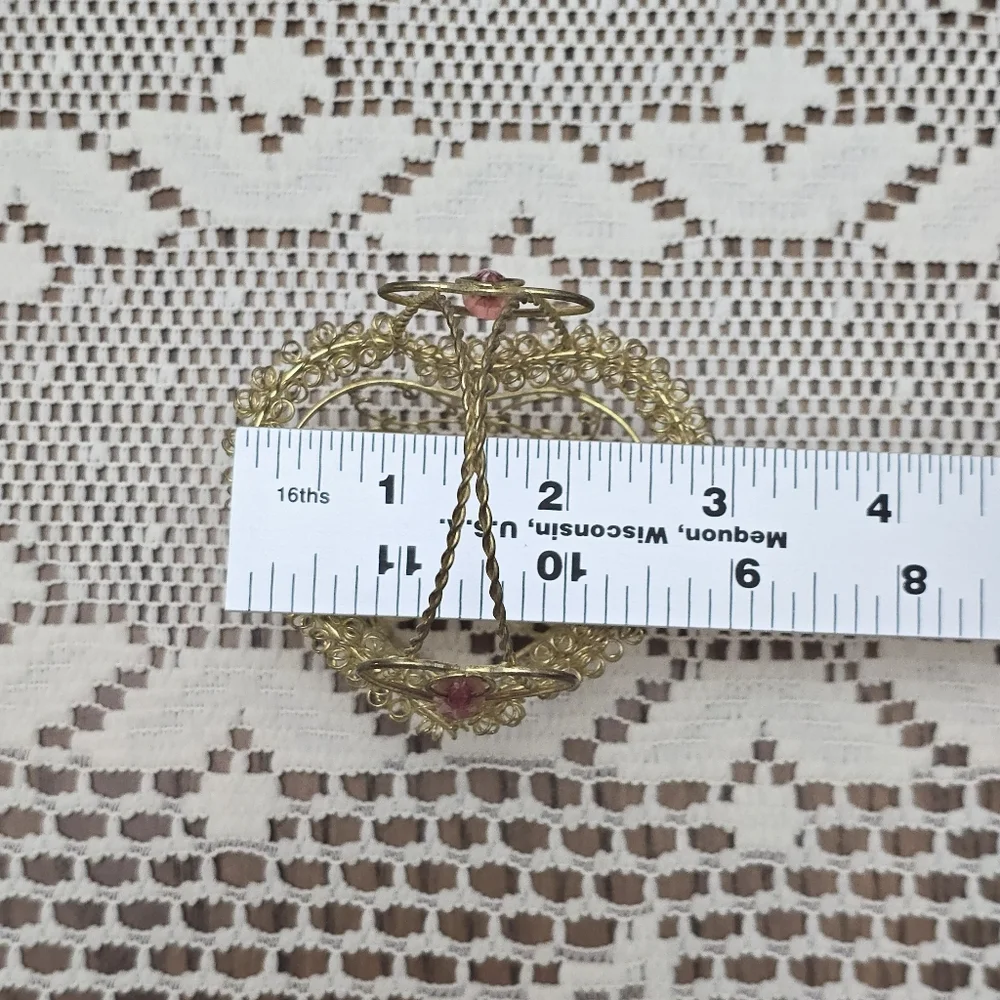 Gold Wire Heart Mini Basket 3.5